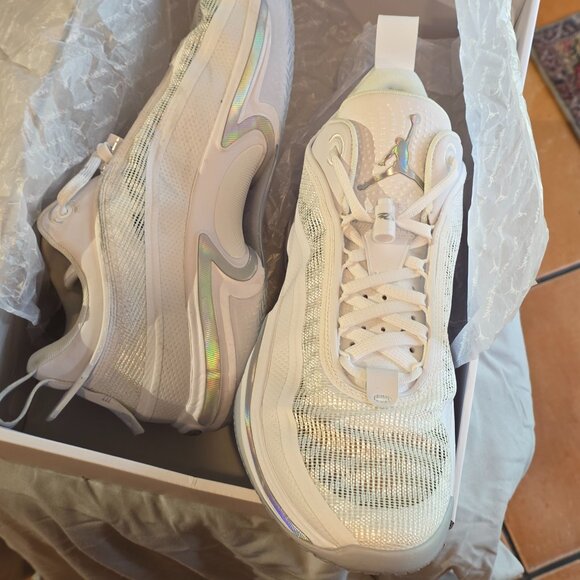 Nike Air Jordan 36 Low "Pure Money" in White and Metallic Silver (Men's Size 14) - Picture 6 of 15